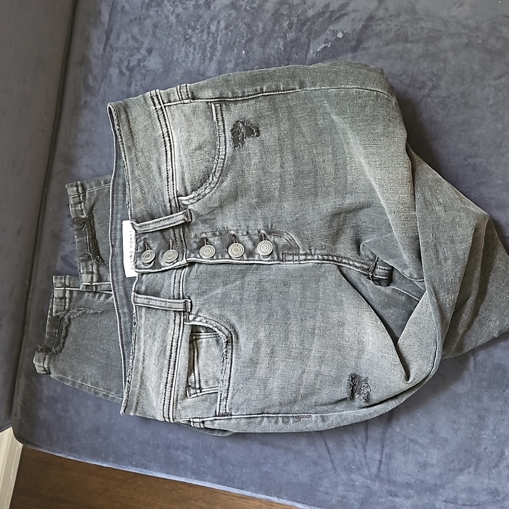 Flying Monkey Size 27 jeggings button fly grey